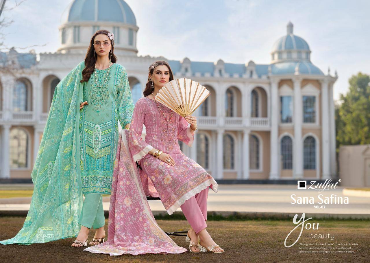 Zulfat sana safina vol 3 Dress material manufacturers